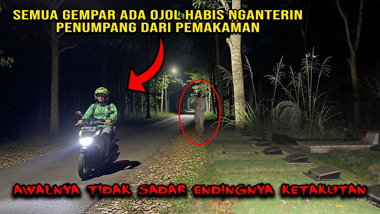 OJEK ONLINE TERSESAT DI PEMAKAMAN, SEMUA WARGA PANIK BERDATANGAN&hellip;!!!