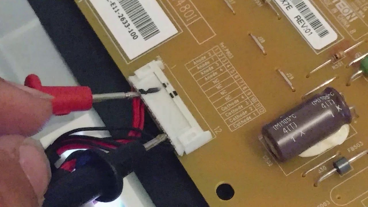 Backlight Repair Toshiba smart TV 50L3400U and 50L1400U black spot black bar shadow fix