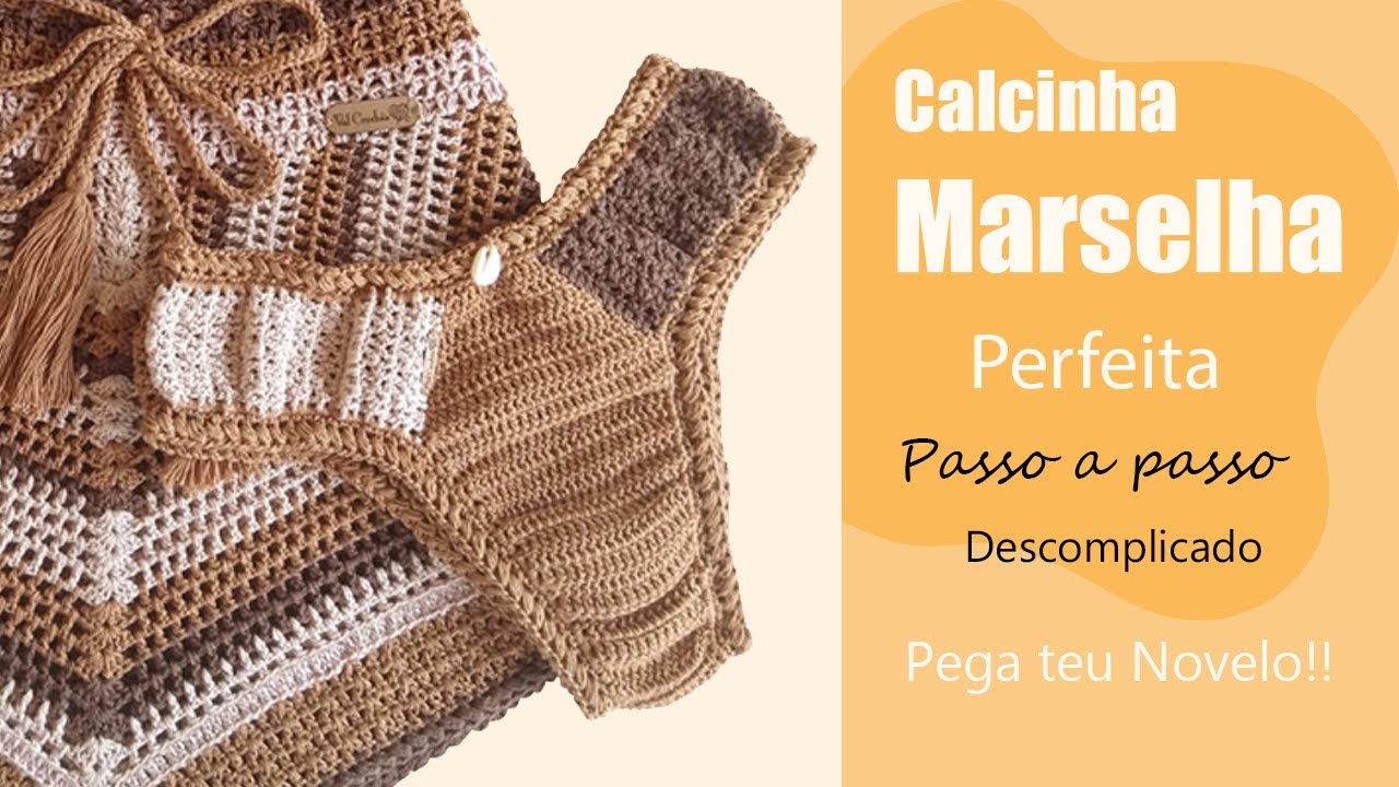 CONJUNTO MARSELHA aula 01😱passo a passo da CALCINHA #biquinedecroche #summer #handmade  #crocheting