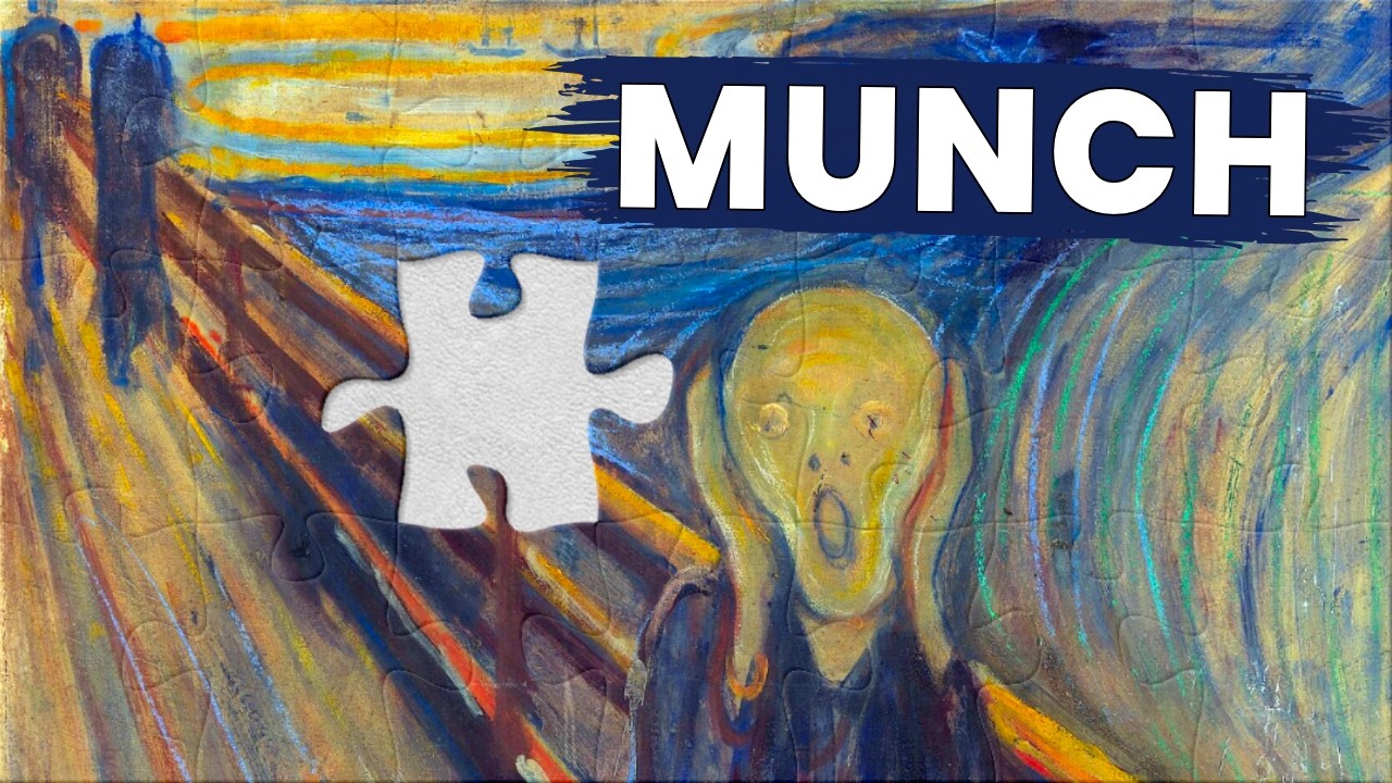 Edvard Munch Art Puzzles | 30 Min Piano Music for Sleep & Focus