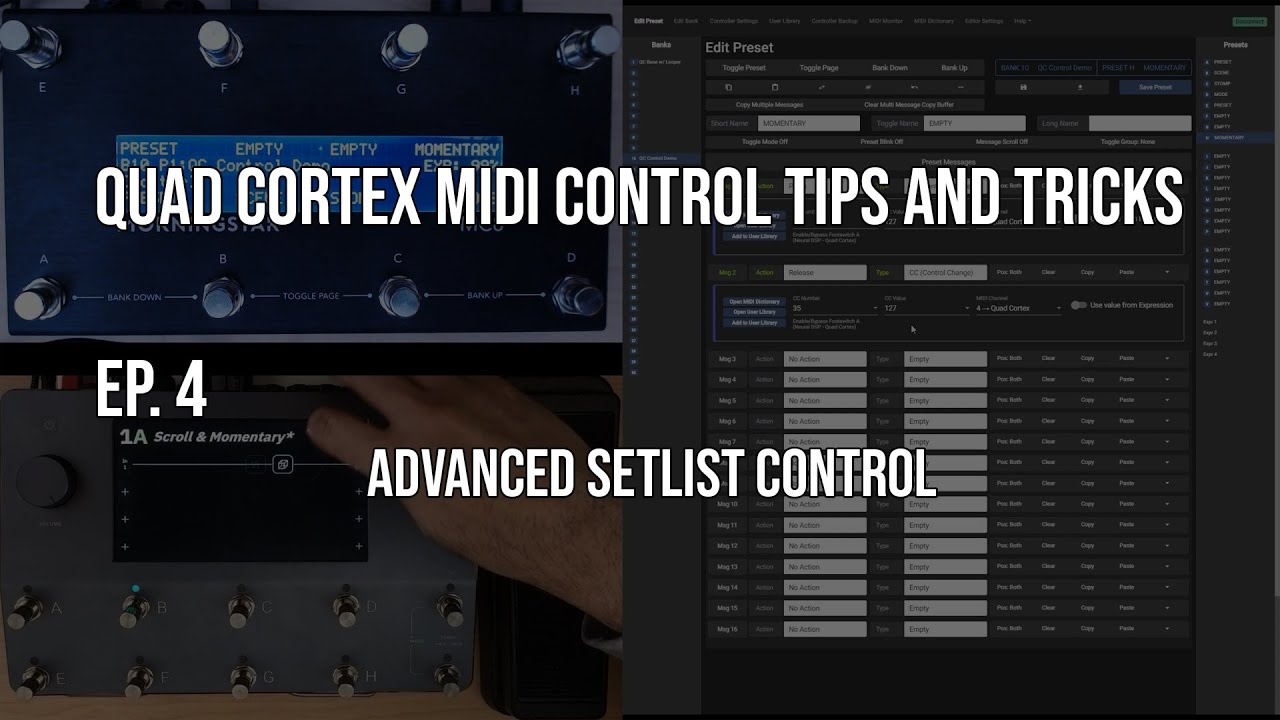 Morningstar MIDI Controller Tips and Tricks for the Quad Cortex - Ep. 4
