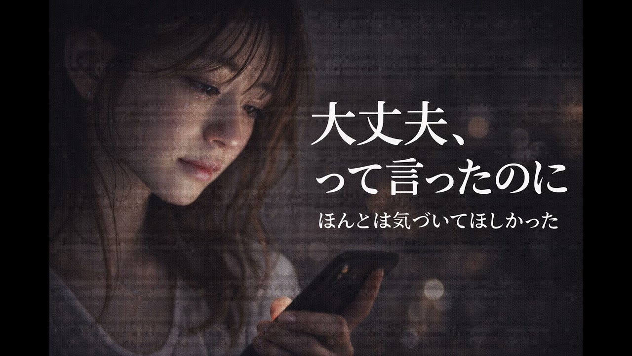大丈夫、って言ったのに｜共感で泣ける女性バラード