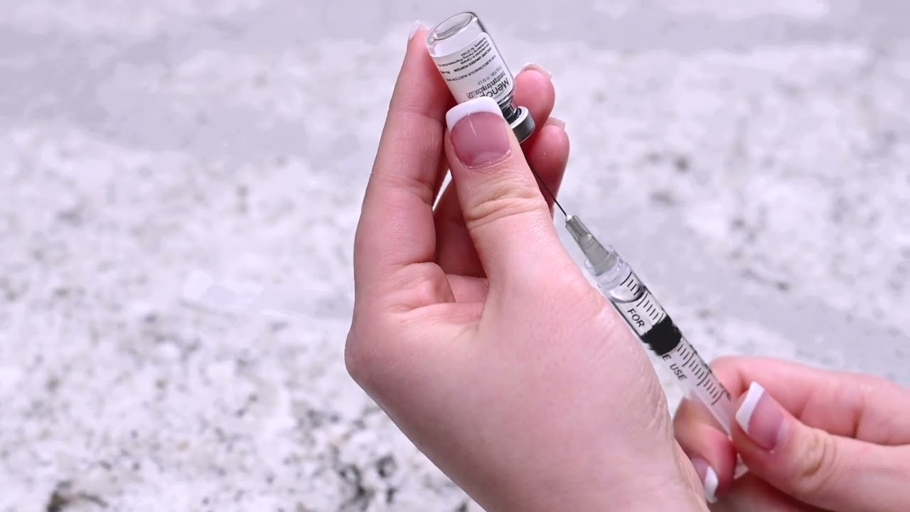 Menopur 150 IU Intramuscular Injection with Mixing Needle Med-ed Video by ReUnite Rx - Arabic