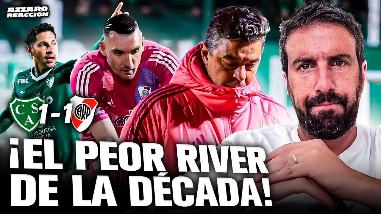 AZZARO REACCI&Oacute;N - SI NO FUESE GALLARDO, SE TENDR&Iacute;A QUE IR: RIVER EMPAT&Oacute; 1-1 CON SARMIENTO EN JUN&Iacute;N