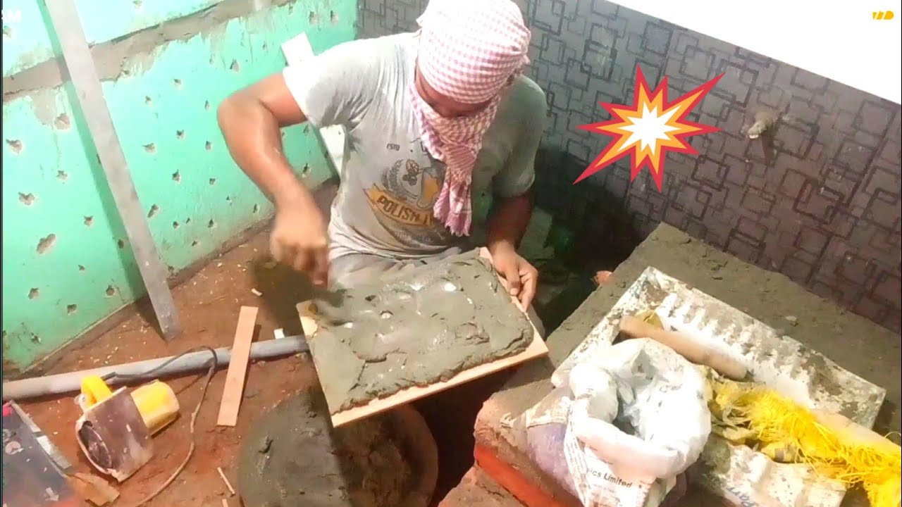 Excellent Work In Bathroom Wall Tile Installation Process/How To Install Bathroom Wall Tiles/Tiles!