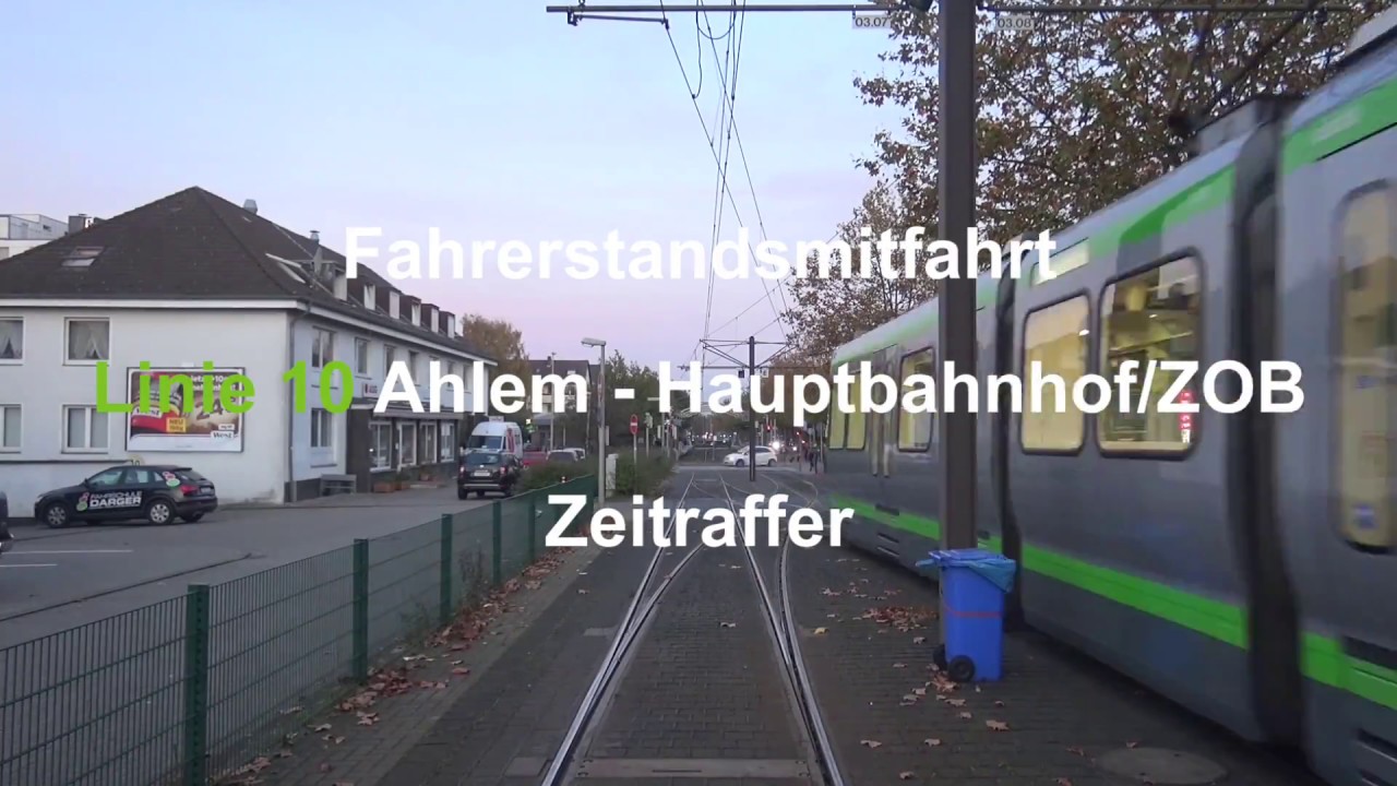 [ÜSTRA] Führerstandsmitfahrt - Linie 10 Ahlem - Hauptbahnhof/ZOB [ZEITRAFFER]
