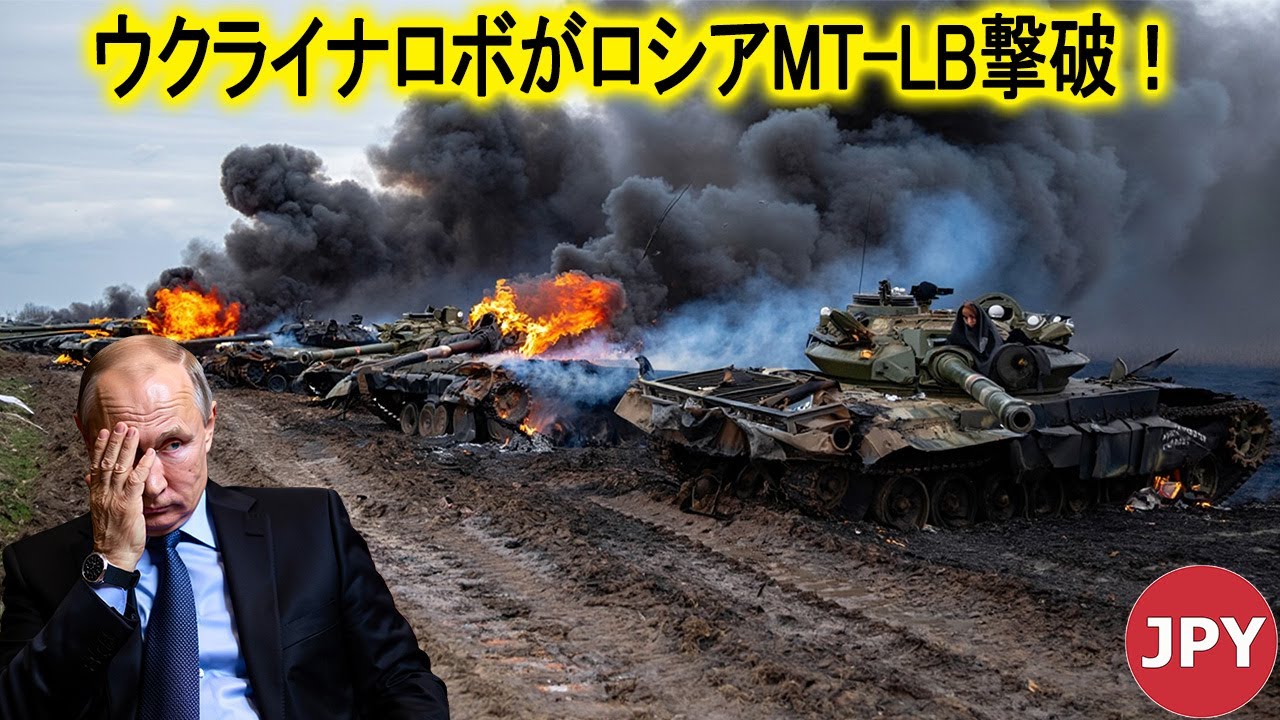 ウクライナが衝撃の攻撃！ロシア軍MT-LB装甲車隊を一網打尽 | JPY 軍隊