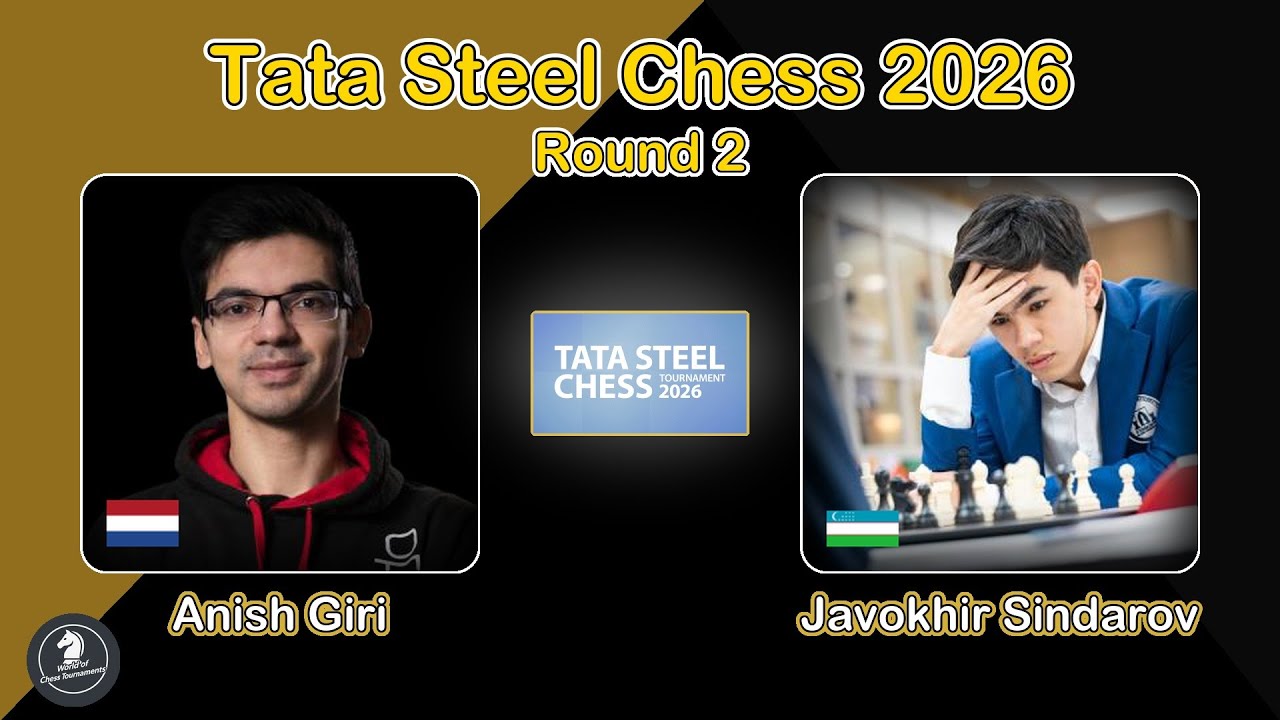 🇳🇱 Anish Giri vs Javokhir Sindarov 🇺🇿 | Tata Steel Chess 2026 | Round 2