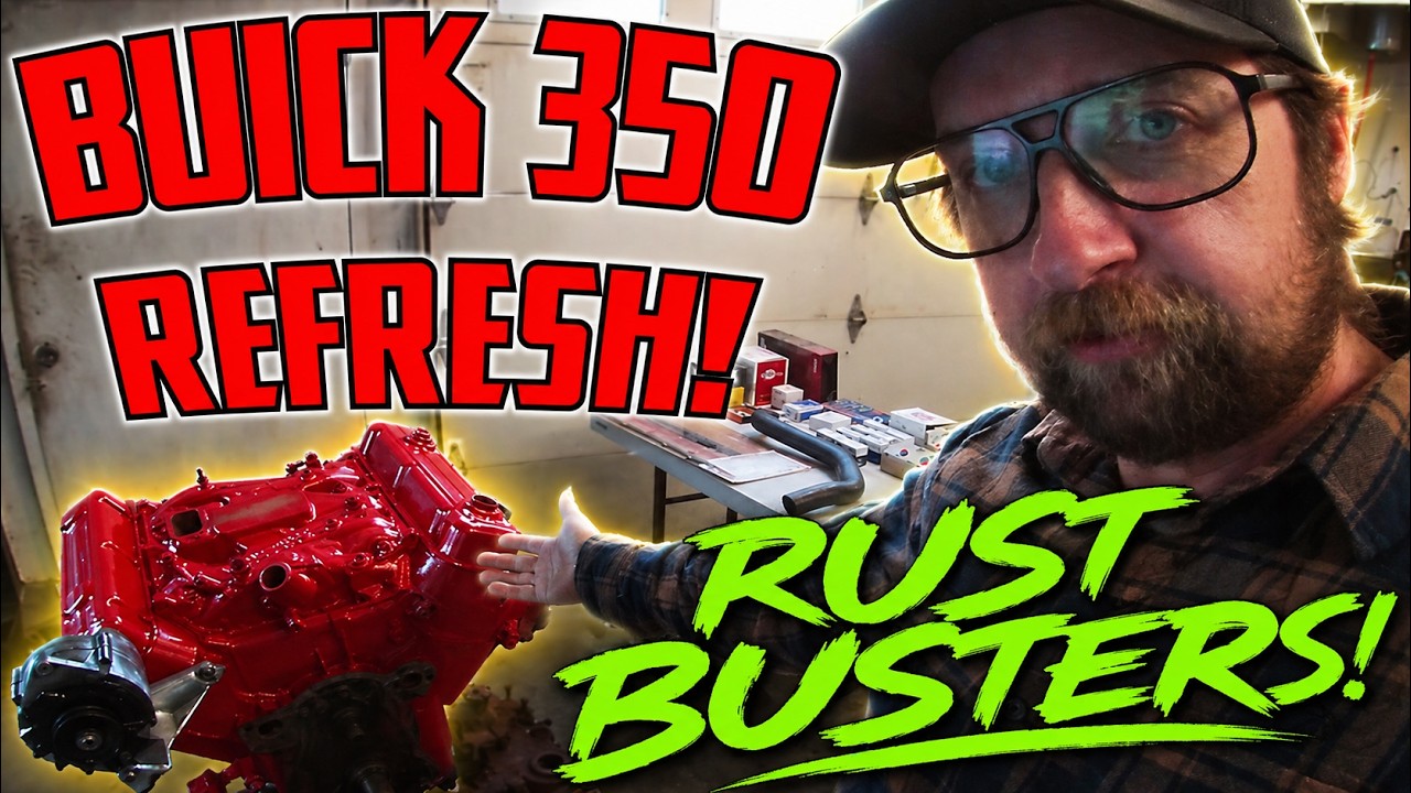 ABANDONED BUICK 350 paint, rod bearing, timing chain/cover install