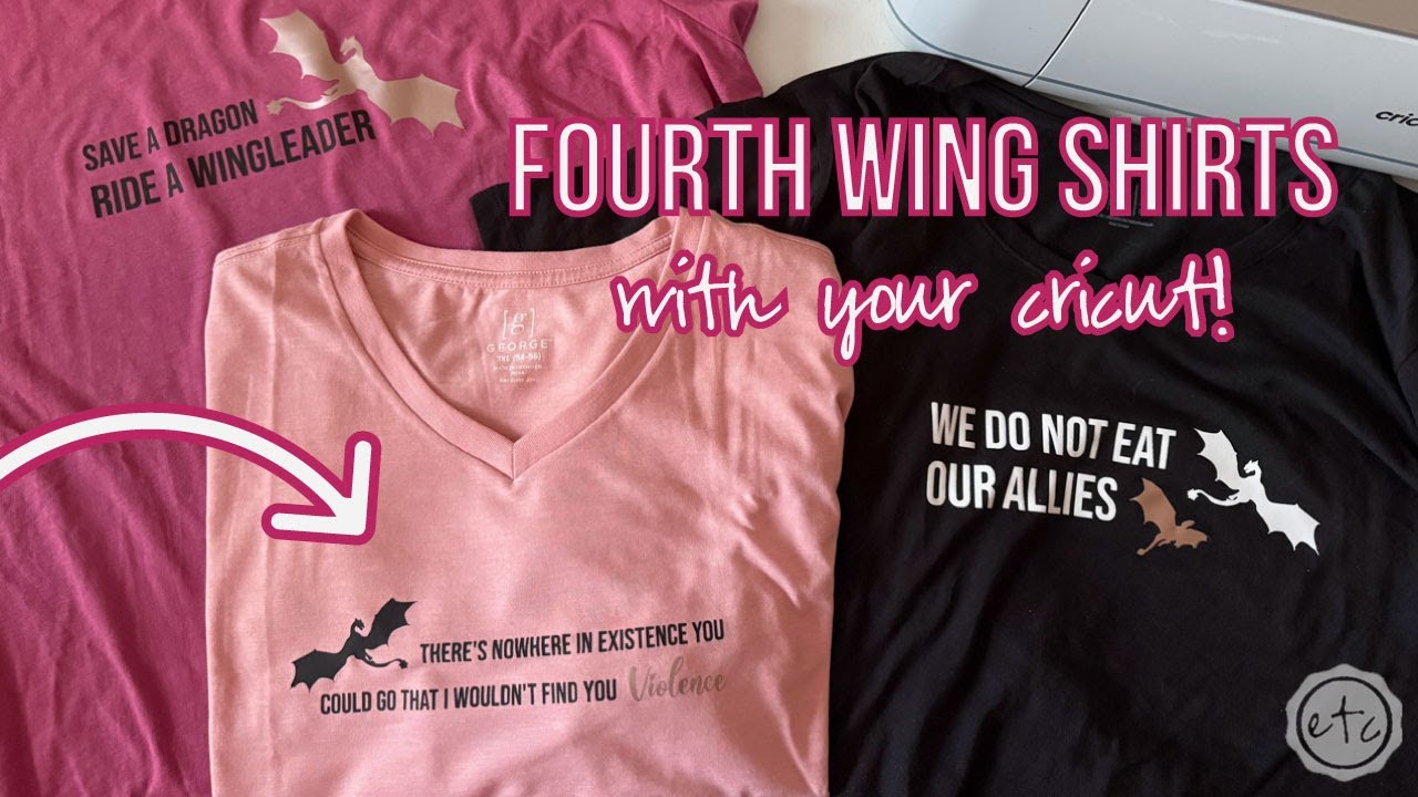DIY Fourth Wing T-Shirts with your Cricut (with FREE SVG’s)