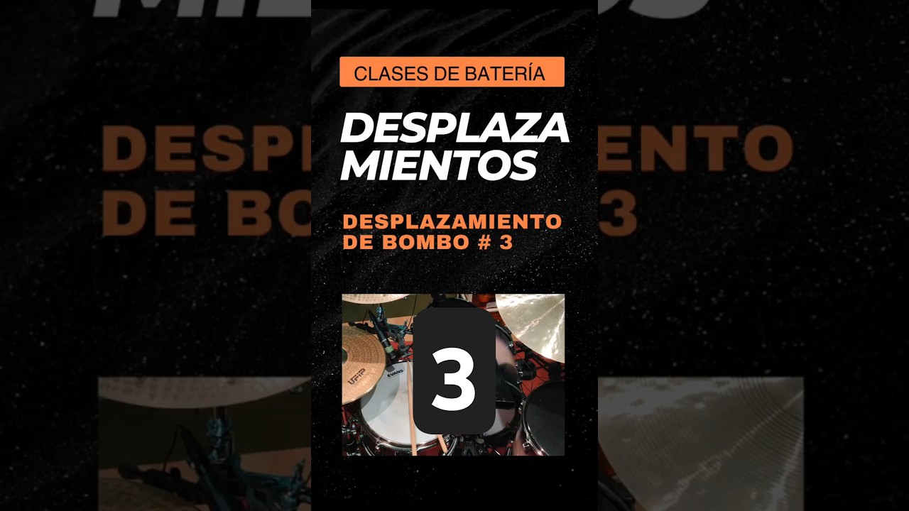 Ejercicio para Bater&iacute;a(Desplazamiento bombo #3) #clasesdebateria #leccionbateria #drumlessons