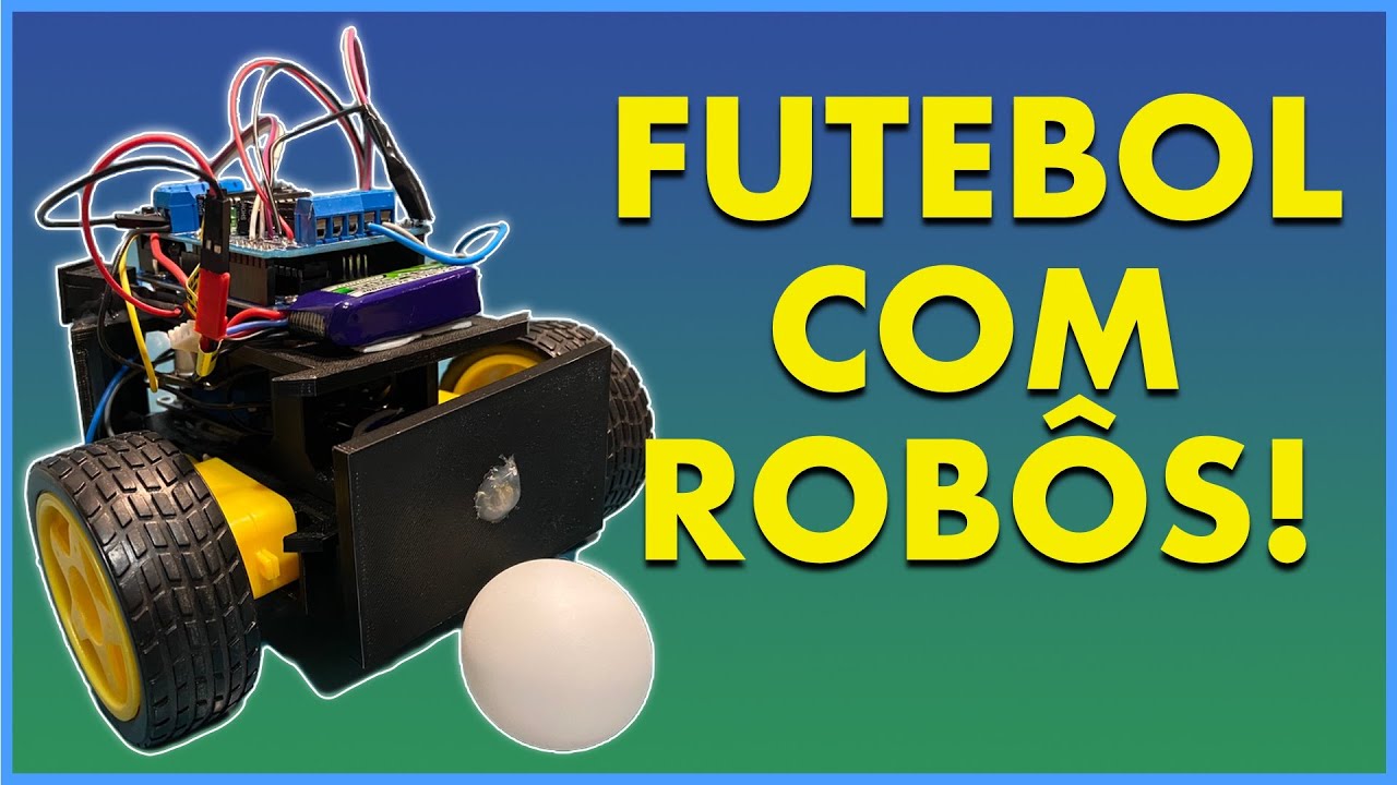 ROBÔ JOGADOR DE FUTEBOL! Futebol de robôs FÁCIL! Com Arduino e Controle Bluetooth