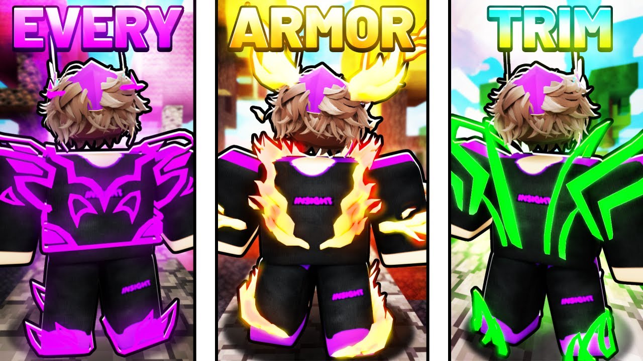 I Used EVERY Armour Trimming In Roblox Bedwars..