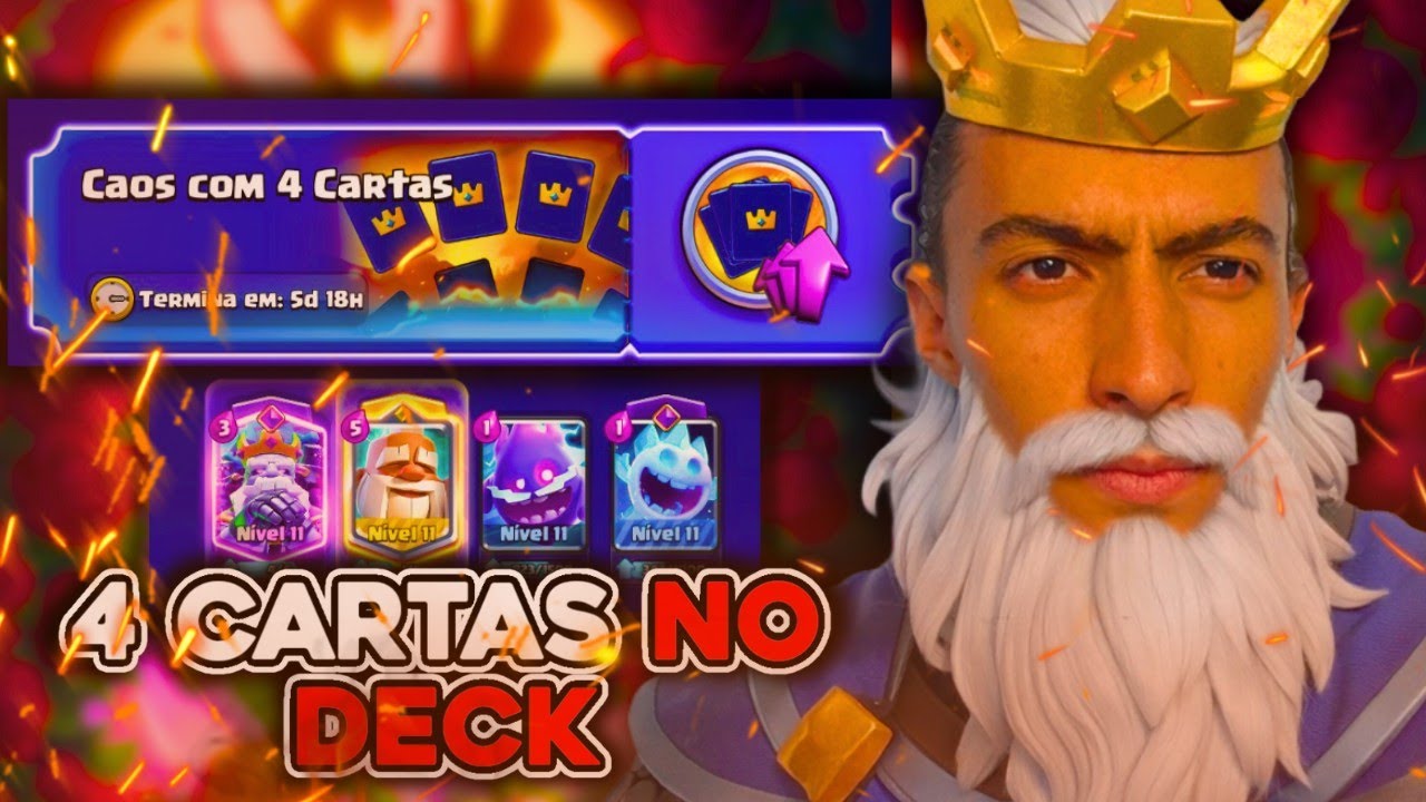 Só 4 Cartas! O DESAFIO MAIS DIFÍCIL! Do Clash Royale