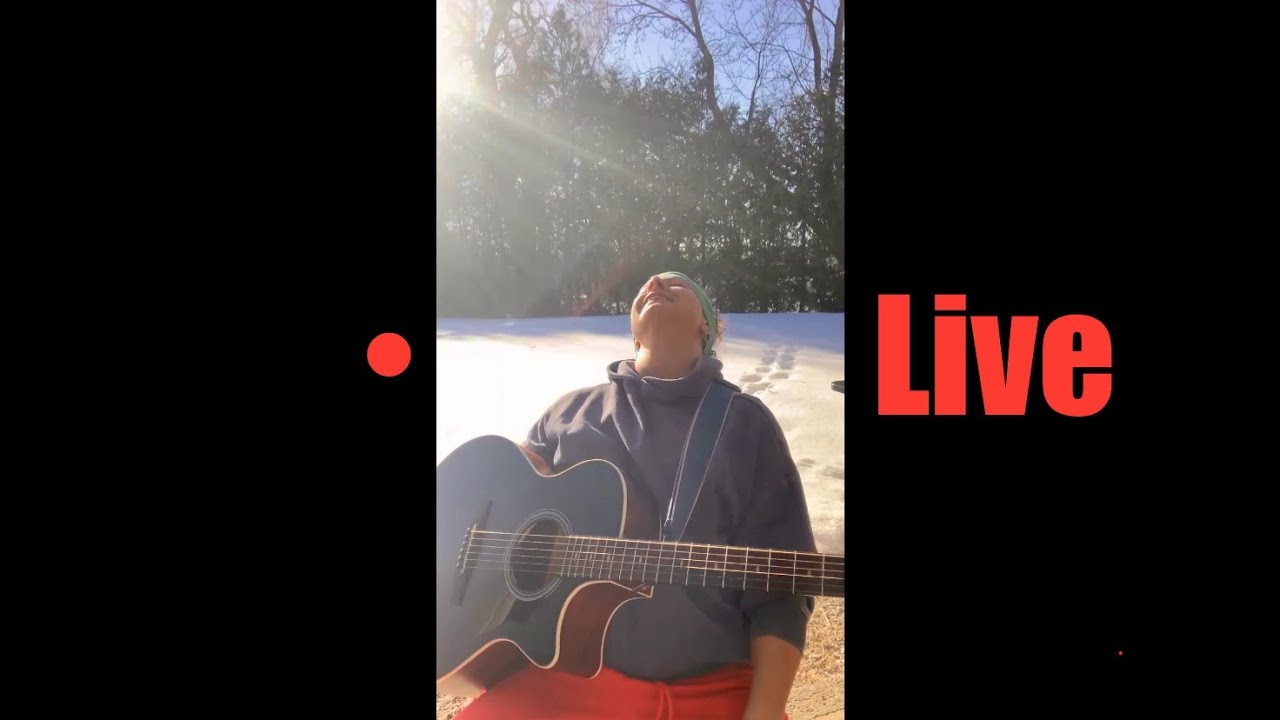 Music v. Winter, the saga continues!! 🎶❄️ Kristen Wrobel is LIVE! #livemusic #outdoormusic #guitar