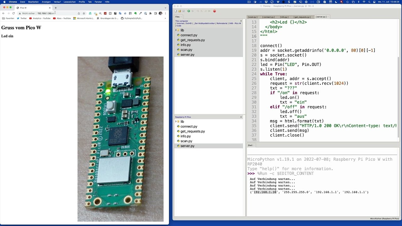 Raspberry Pi Pico W, verbunden mit der Welt