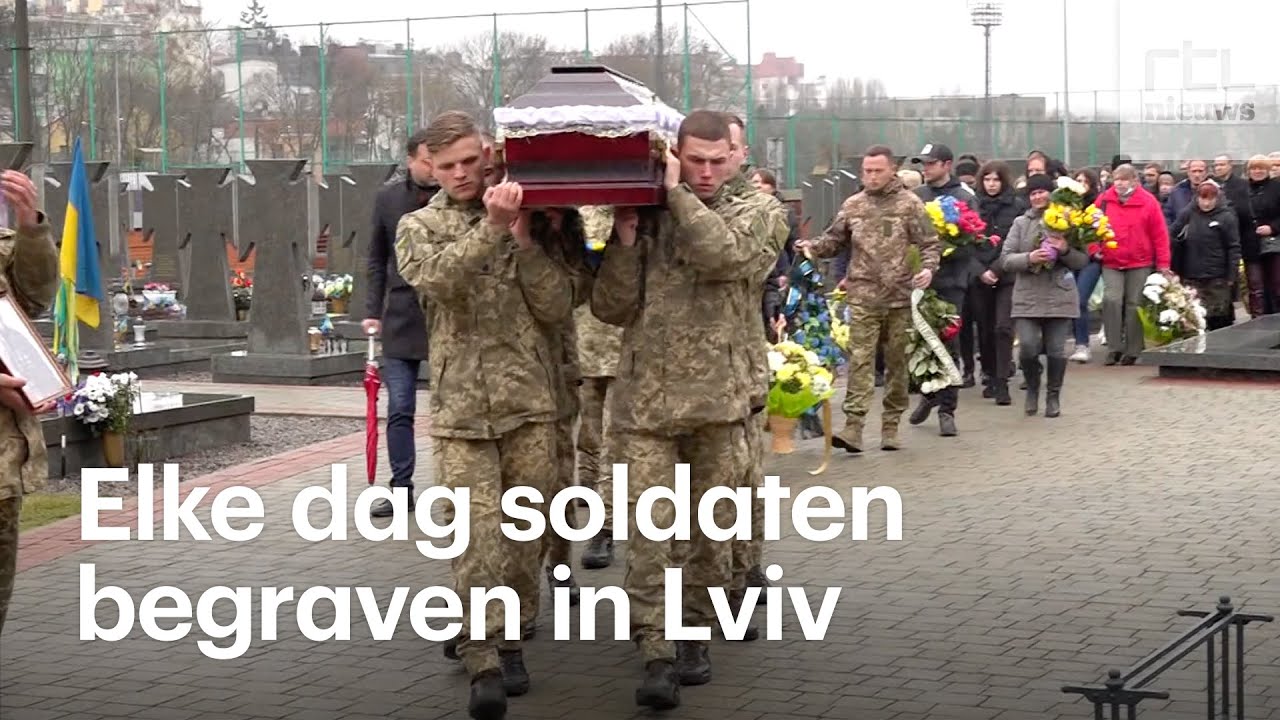 Elke dag soldaten begraven in Lviv