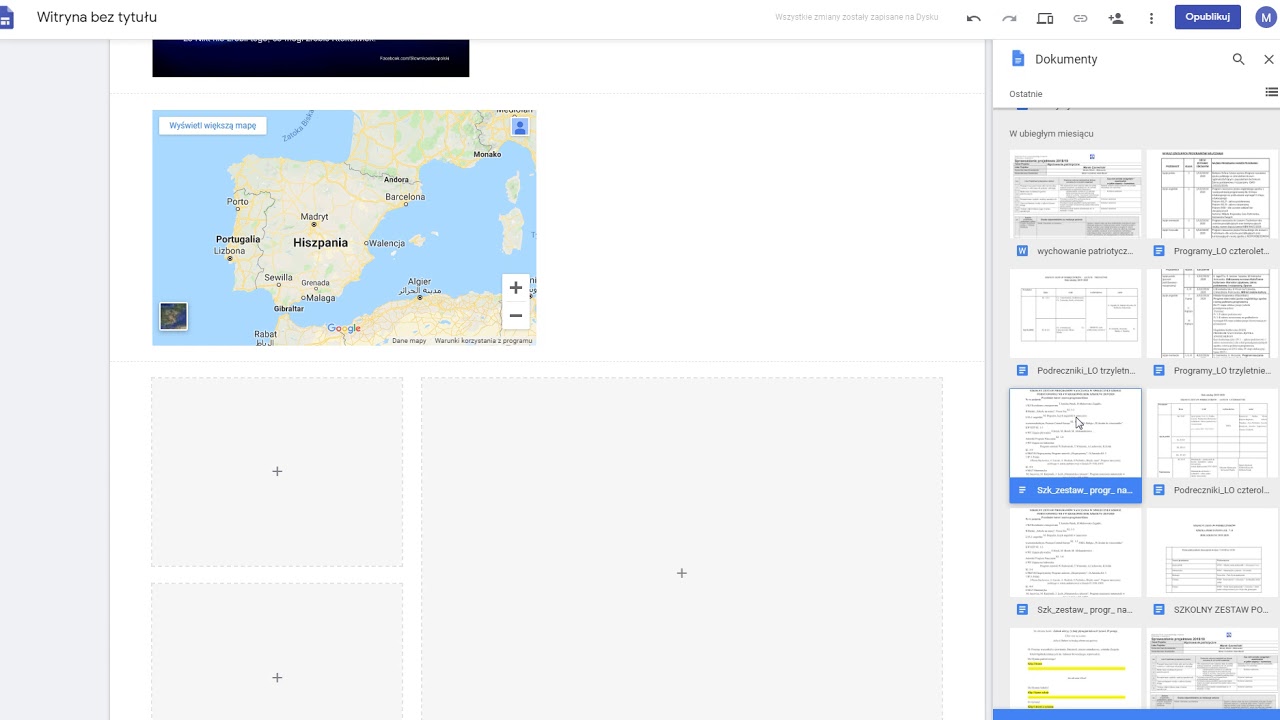 Dodawanie dokument&oacute;w tekstowych, map i innych obiekt&oacute;w do