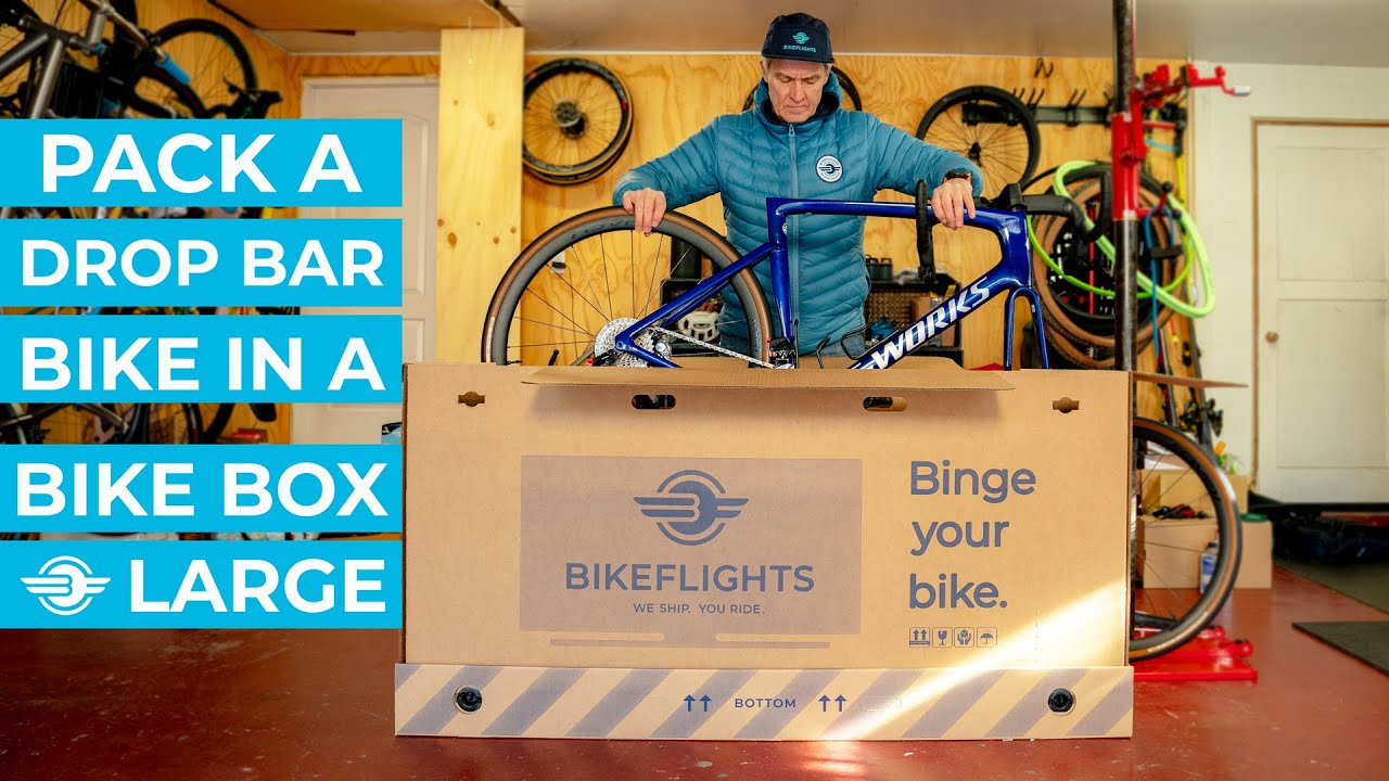 How to Pack a Drop Bar Bike in the Latest Version of the Bikeflights Bike Box Large