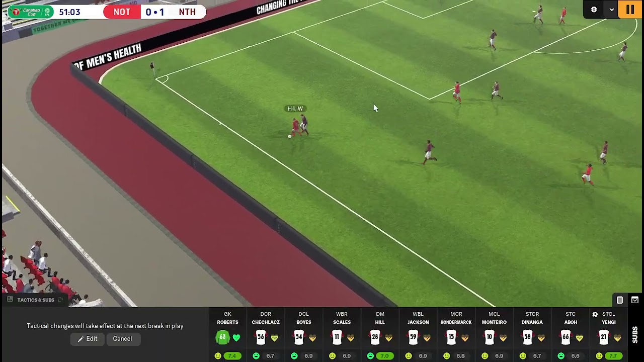 Surviving the premier league ⚽ Northampton Vs Nottingham Forest Carabao Cup 🏆 King In The North