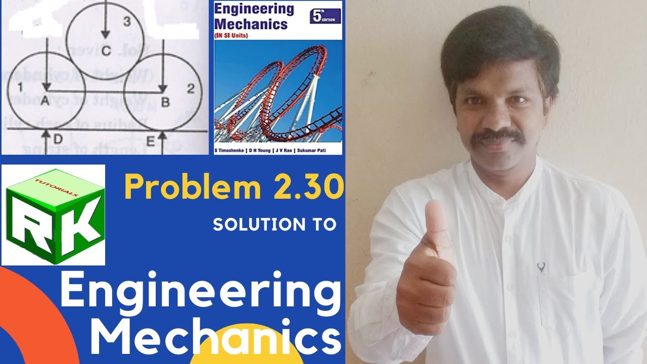 Problem 2.30, Solutions, Engineering Mechanics, Timoshenko, Young, Sine Rule, Lame's Theorem,