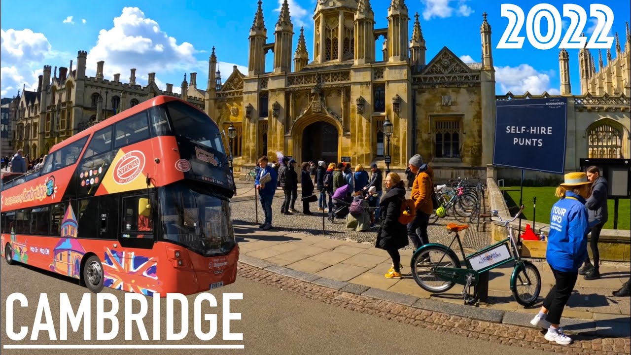 Cambridge Walking Tour | Narrow Streets | Punting | Colleges [4K HDR]