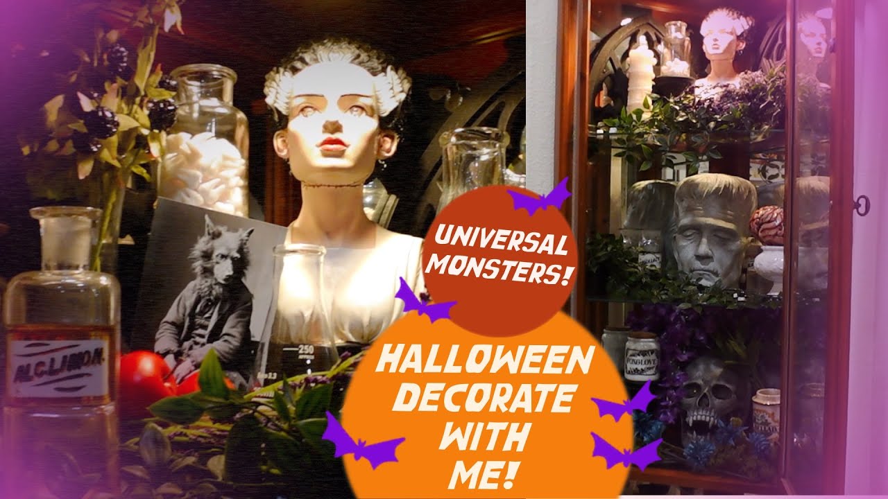 Украшаем к ХЭЛЛОУИНУ 2025 вместе со мной! 🎃 Шкафчик для гостиной Universal Monsters! Шкафчик с ди...