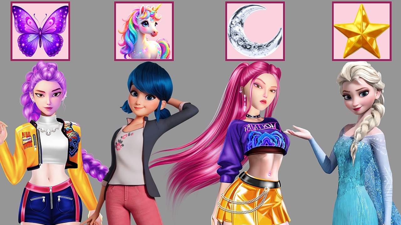 Epic Glow Up! Colorful Fantasy Transformation | Rumi, Mira, Ladybug & Elsa
