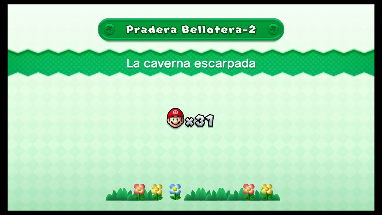 New Super Mario Bros. U: Pradera Bellotera - 2. La caverna escarpada