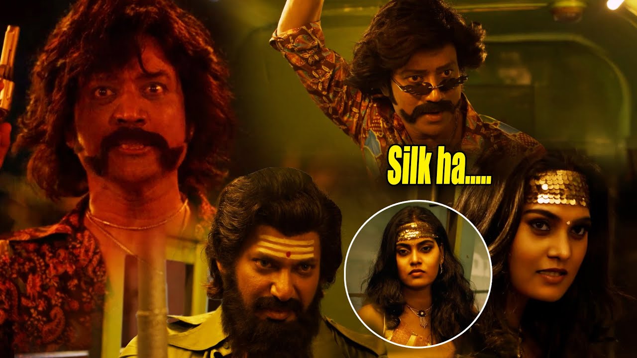Sj suriya and Silk Smitha Bus Action Scene | Vishal | Telugu Movie scene | 90ml movies
