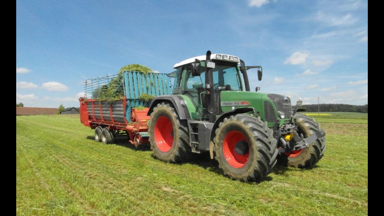 Gras silieren 2014 mit Fendt 714 Vario und Mengele