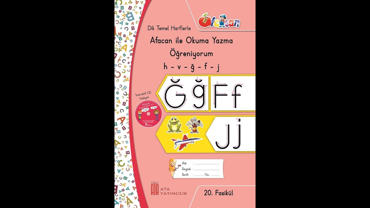 Afacan Okuma Yazma J harfi