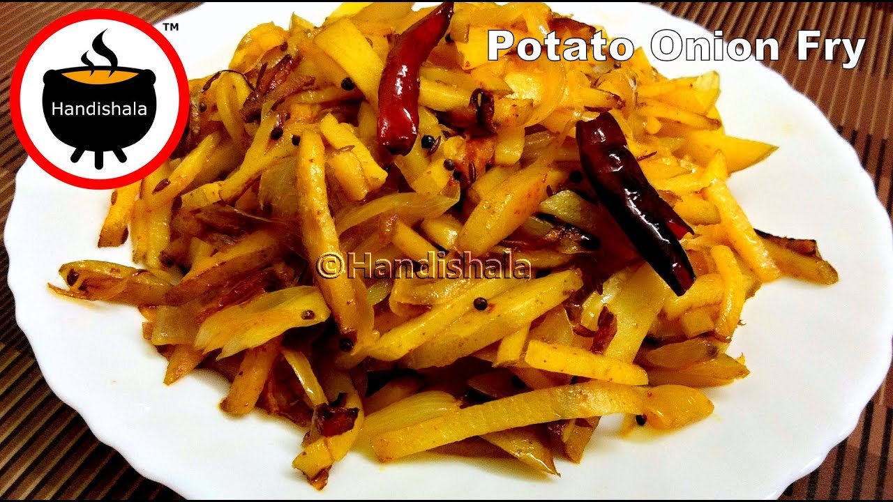 ଆଳୁ ଭଜା | Odia Alu Piyaja Bhaja | Potato Onion Fry | Simple Potato Fry | Handishala
