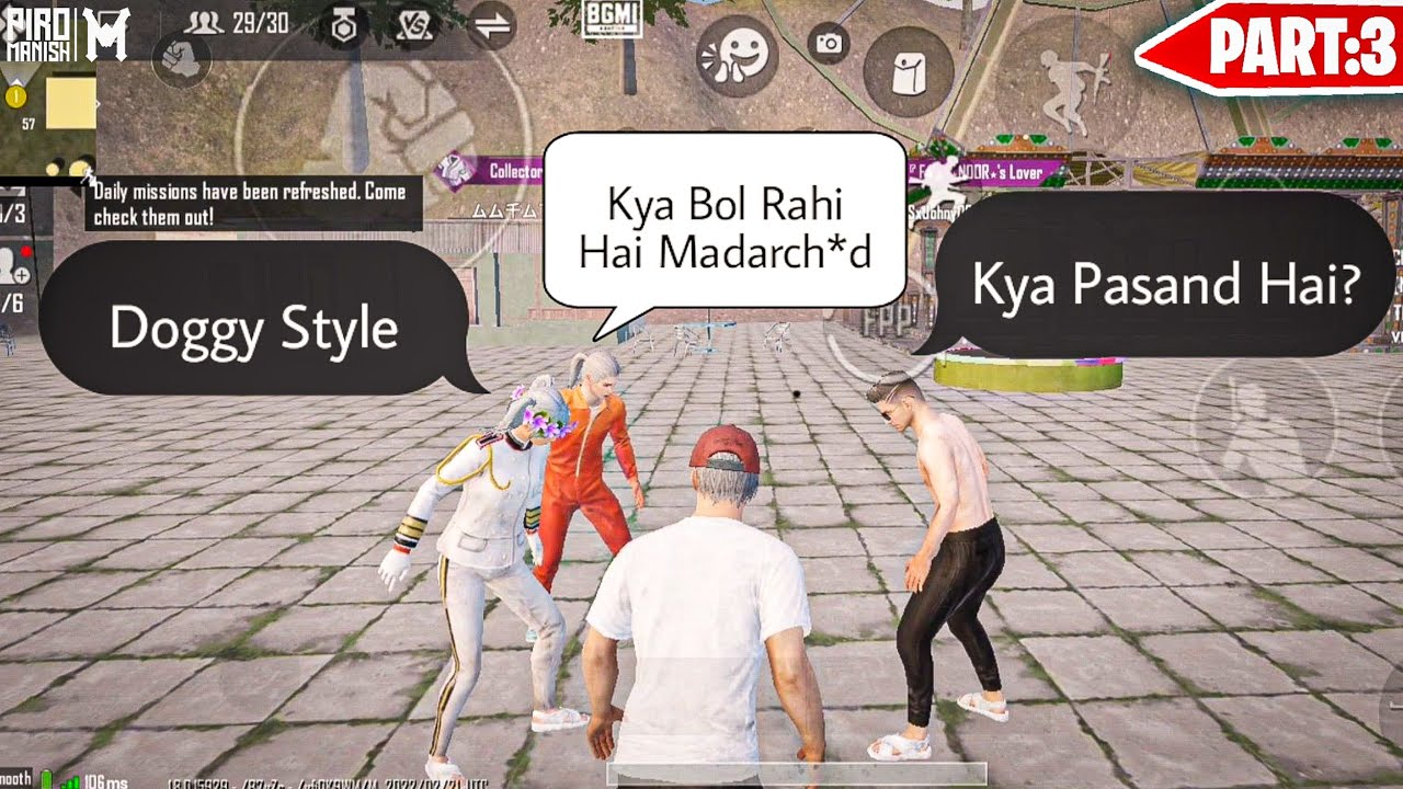 Indian Dirty Girl Gali in BGMI/PUBG Cheer Park〡Part:3 | Maniyo Gaming