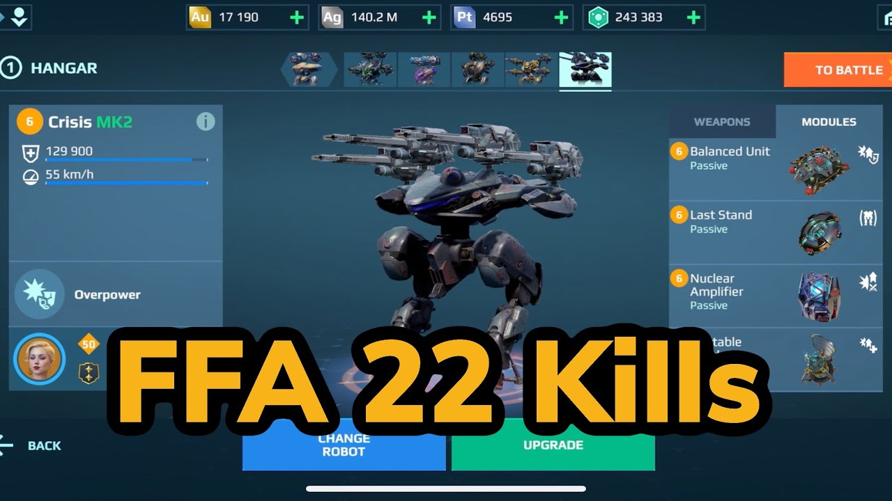 Crisis de 22 Kills out of control | Smashing MK3 | War Robots Gameplay