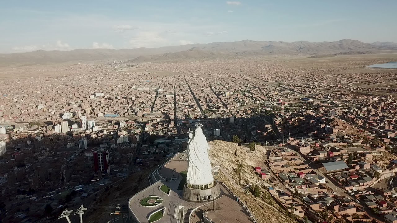 Virgen del Socav&oacute;n Oruro Vuelo con dron