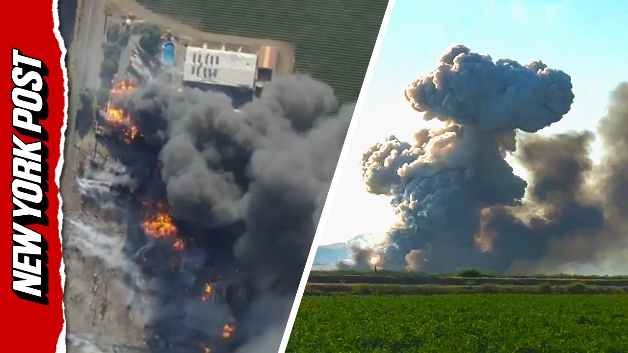 Fireworks warehouse ERUPTS in fiery blast, rocks California town
