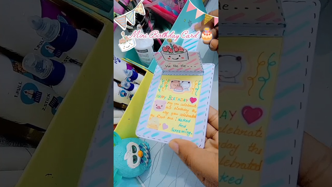 Mini Birthday Card🎂 || Day 6 Of 90 Days Challenge💃🏻 