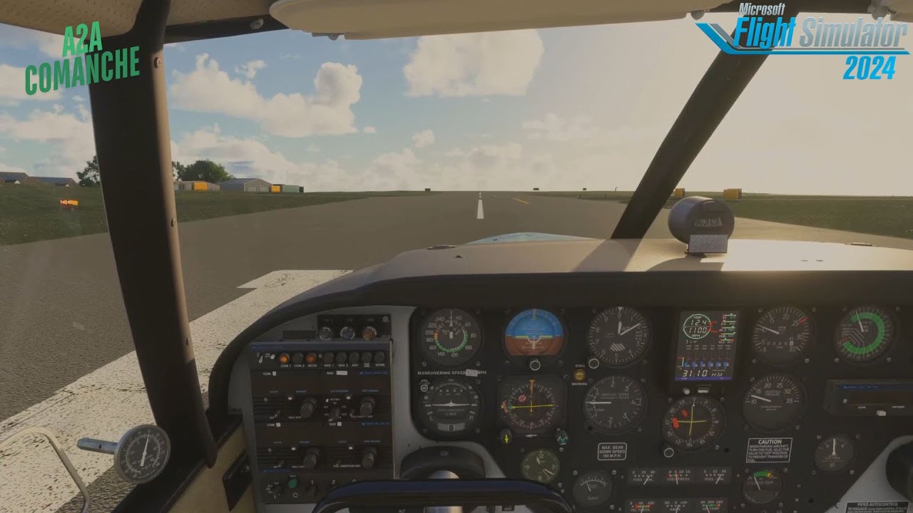 First Flight in the A2A Comanche | MSFS 2024 Taxi & Takeoff