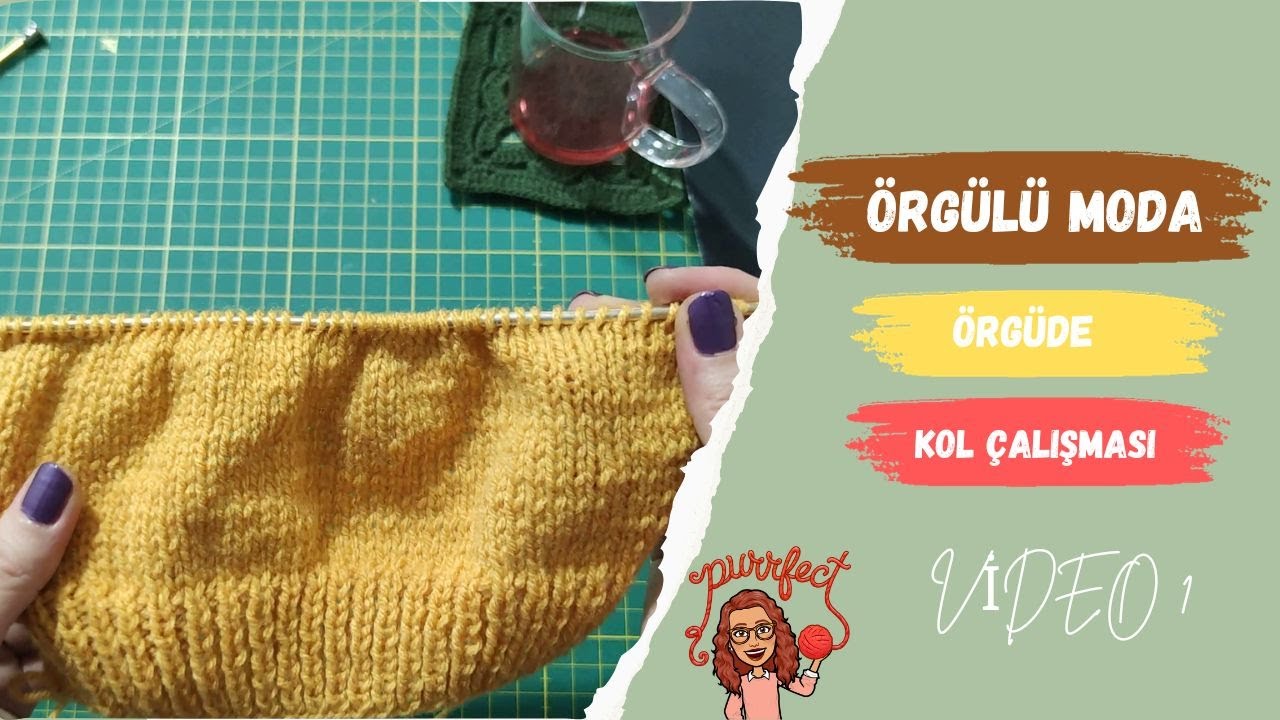 ÖRGÜDE TAKMA KOL ÇALIŞMASI 1. KISIM TEKRAR #örgümodelleri #knitting #örgükol #kolkesimi