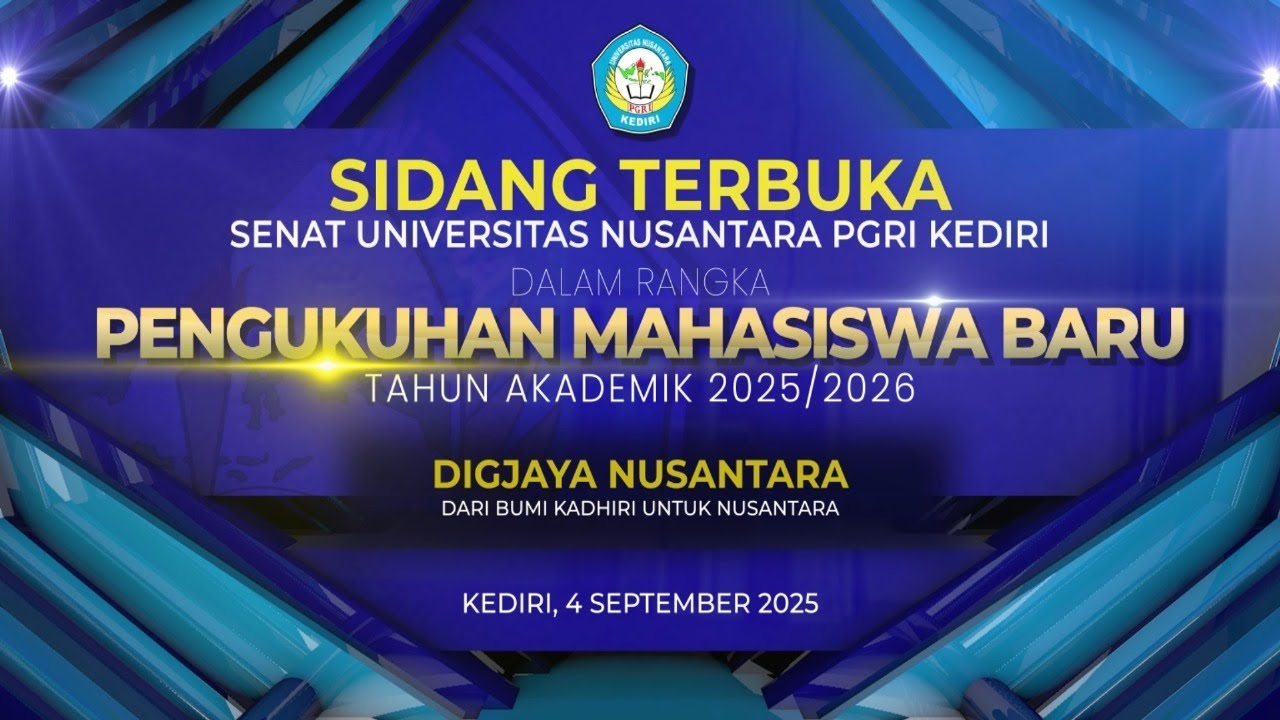 LIVE | PENGUKUHAN MAHASISWA BARU TAHUN AKADEMIK 2025/2025 UNP KEDIRI