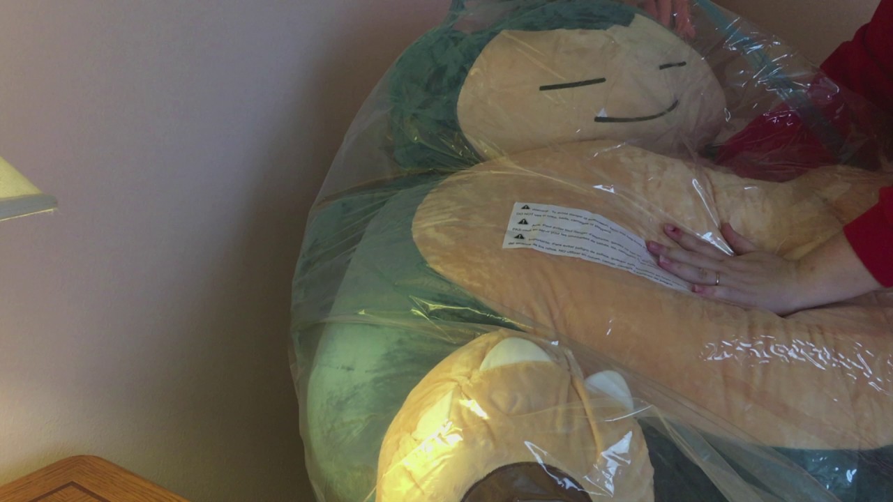 HUGE Pokemon Snorlax Beanbag Chair Plush Toy Unboxing