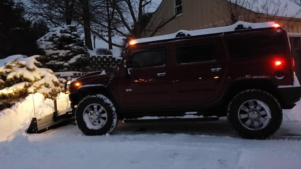 First use of SnowSport plow on Hummer