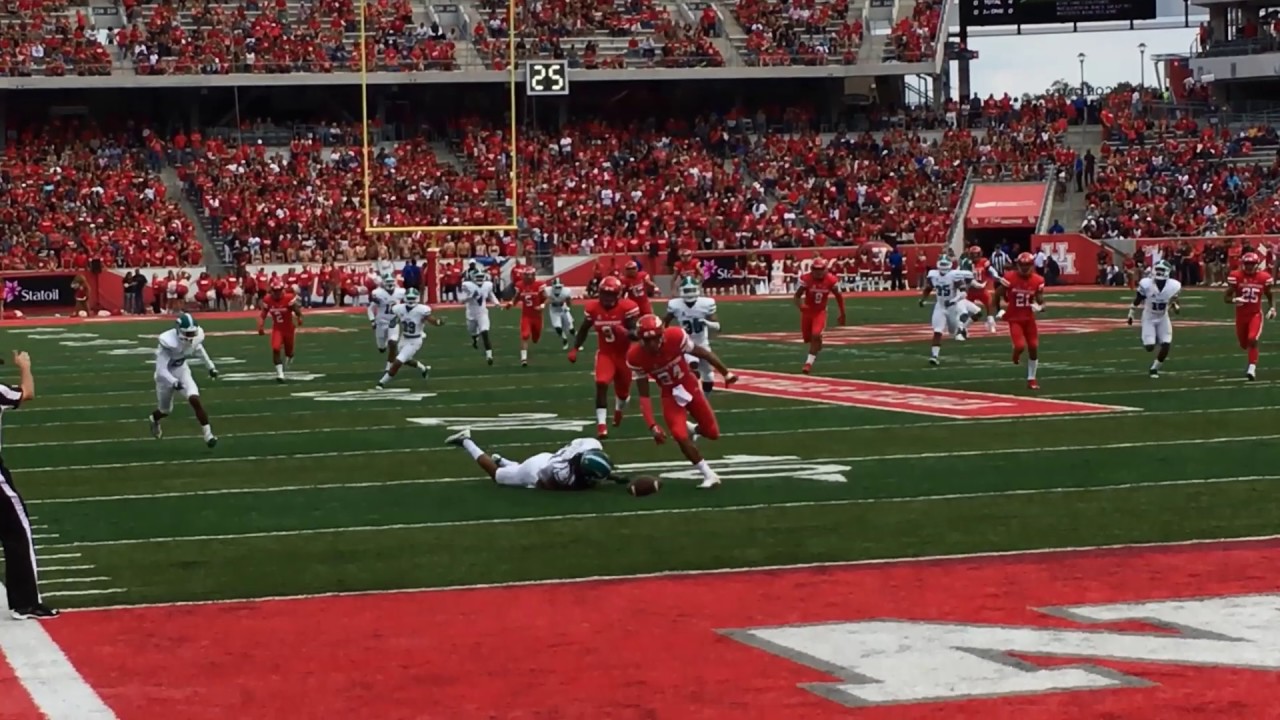 Houston Cougar Jeremy Winchester Defensive Touchdown Against Tulane 2016
