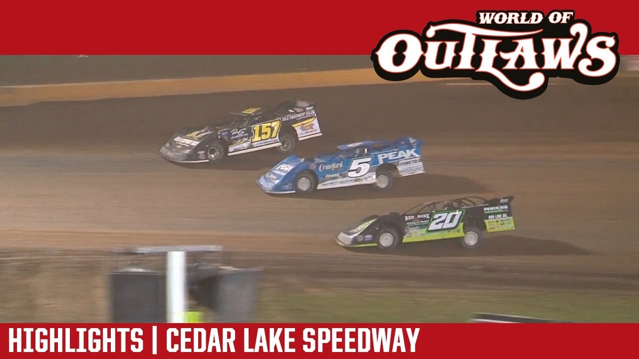 World of Outlaws Craftsman Late Models Cedar Lake Speedway August 5, 2017 | HIGHLIGHTS