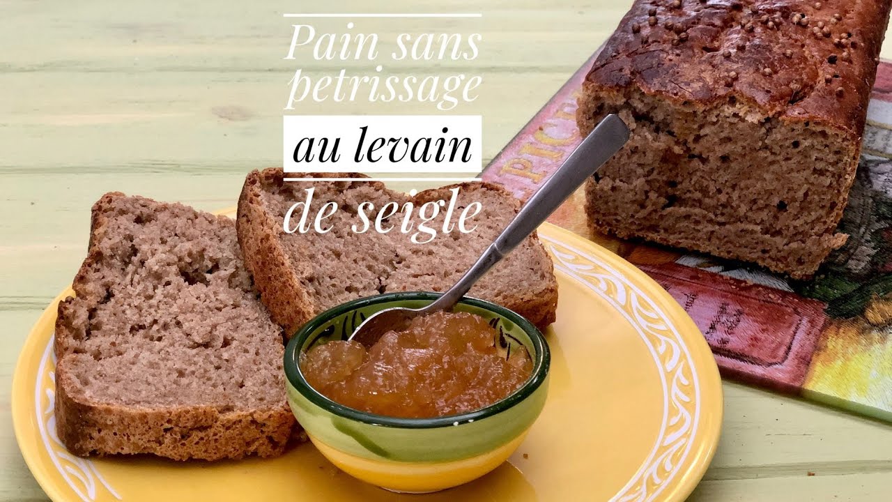 PAIN AU LEVAIN DE SEIGLE SANS PÉTRISSAGE