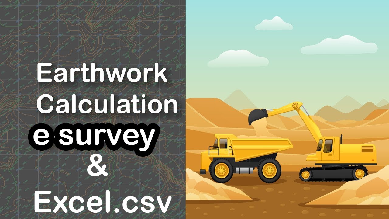 earth work calculation with the software e-survey