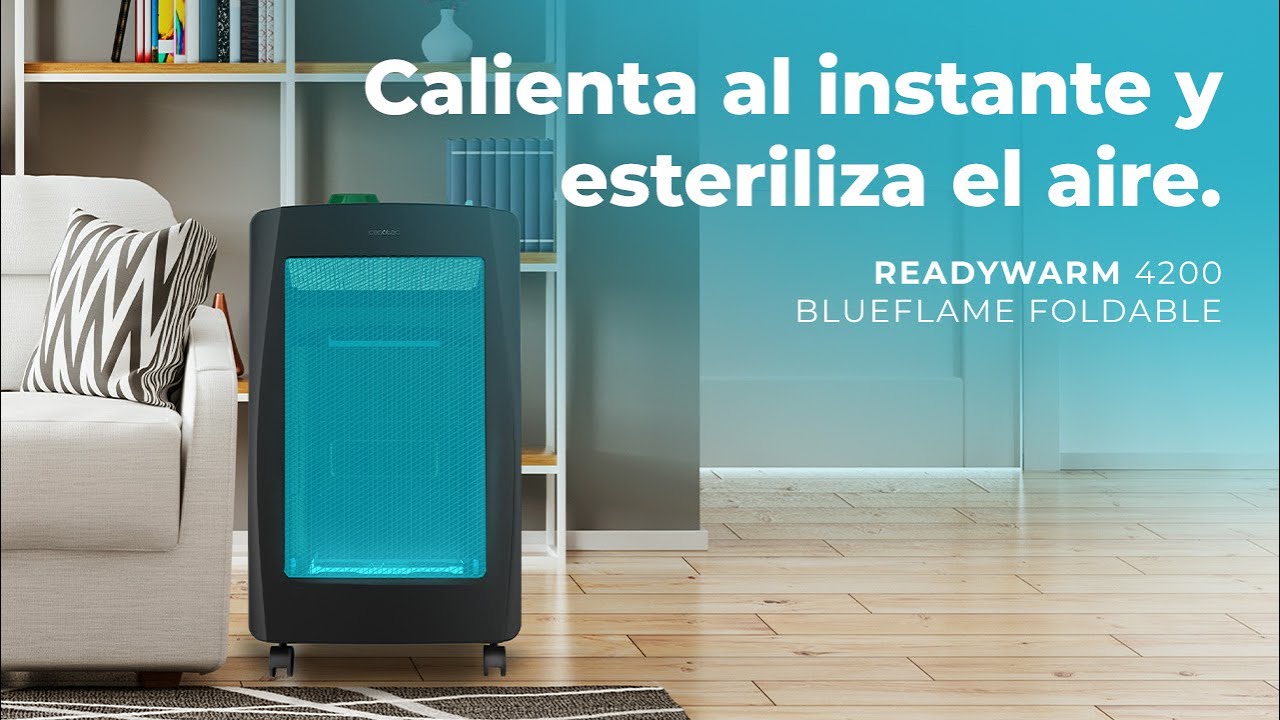 Estufa de gas de llama azul plegable  ReadyWarm 4500 BlueFlame Foldable con 4200 W