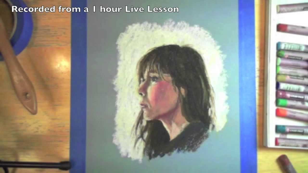 Oil Pastel Portrait Drawing