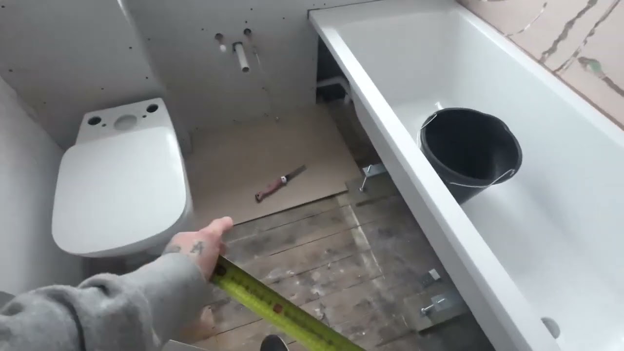 Bathroom floor prep